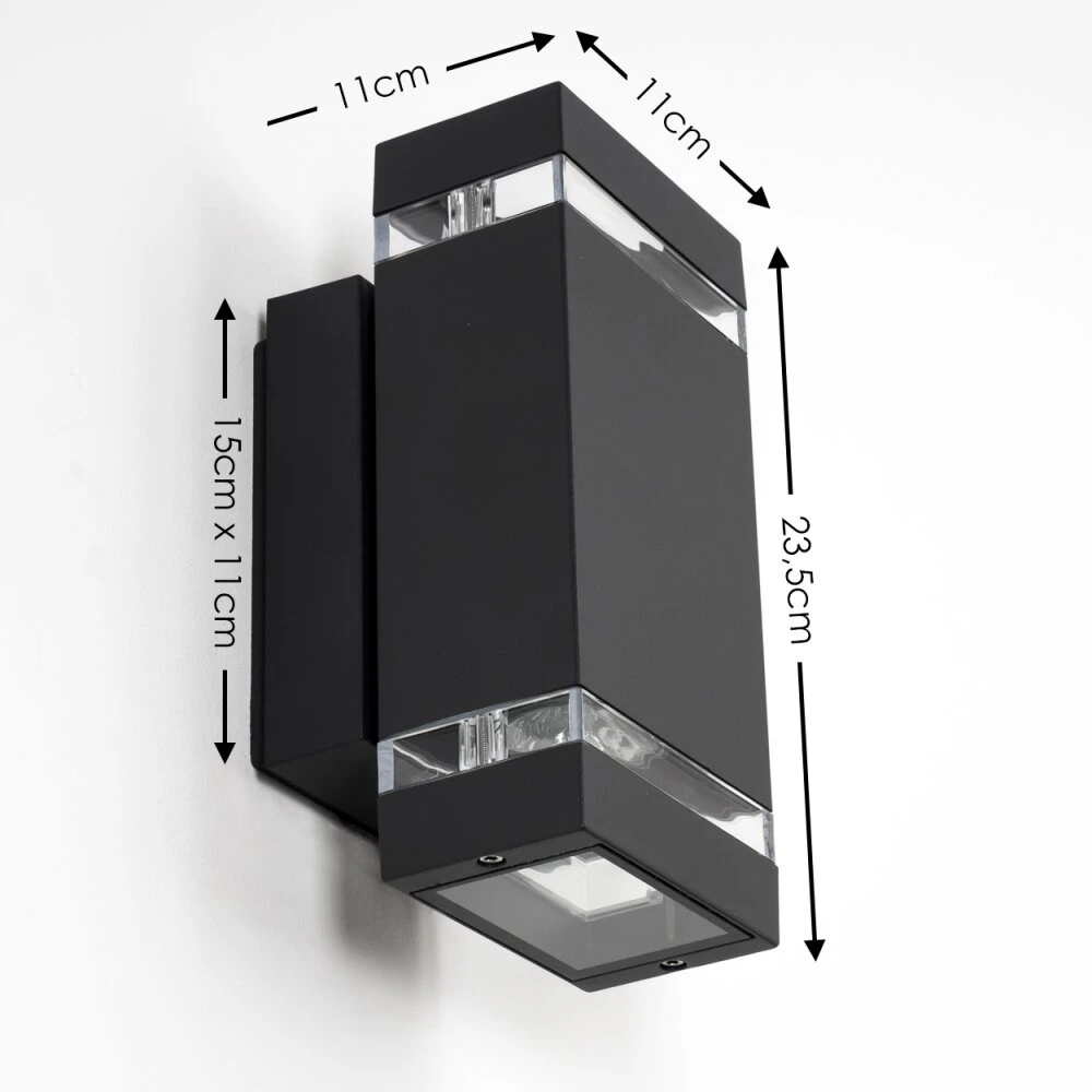 Edevik Außenwandleuchte Anthrazit, 2-flammig 2 Edevik Außenwandleuchte Anthrazit, 2-flammig – Bild 2