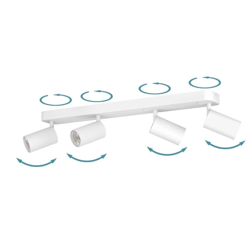 Eglo TELIMBELA-Z Deckenleuchte LED Weiß, 4-flammig, Farbwechsler 2 Eglo TELIMBELA-Z Deckenleuchte LED Weiß, 4-flammig, Farbwechsler – Bild 2