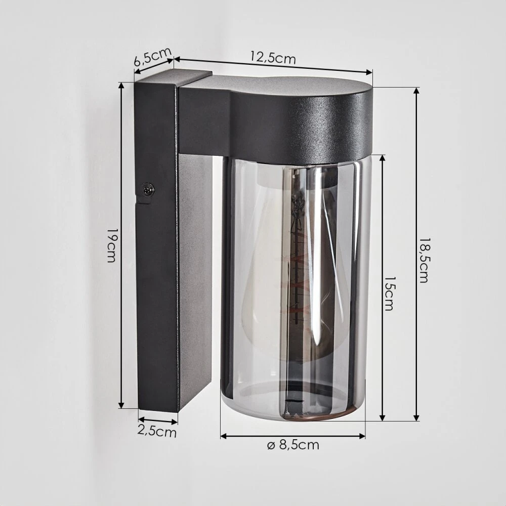 Encoberta Außenwandleuchte Schwarz, 1-flammig 4 Encoberta Außenwandleuchte Schwarz, 1-flammig – Bild 4