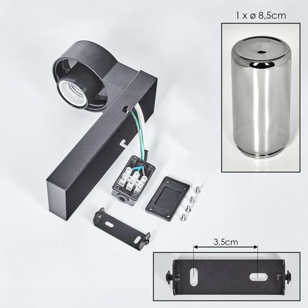 Encoberta Außenwandleuchte Schwarz, 1-flammig 5 Encoberta Außenwandleuchte Schwarz, 1-flammig – Bild 5