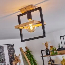 Espenel Deckenleuchte Holz Hell, Schwarz, 1-flammig -LEDVANCE Verkäufe espenel deckenleuchte h3613900 12