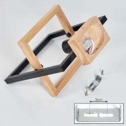 Espenel Deckenleuchte Holz Hell, Schwarz, 1-flammig -LEDVANCE Verkäufe espenel deckenleuchte h3613900 4