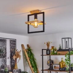 Espenel Deckenleuchte Holz Hell, Schwarz, 1-flammig -LEDVANCE Verkäufe espenel deckenleuchte h3613900 6