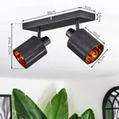 Fallhagen Deckenleuchte Schwarz, 2-flammig -LEDVANCE Verkäufe fallhagen deckenleuchte h9041818 3