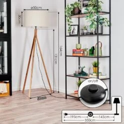 Flemming Stehleuchte 50 Cm Naturfarben, Nickel-Matt, 1-flammig -LEDVANCE Verkäufe flemming stehleuchte 50 cm h9007449 3