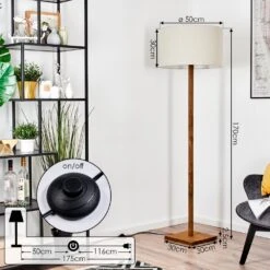 Flemming Stehleuchte 50 Cm Naturfarben, 1-flammig -LEDVANCE Verkäufe flemming stehleuchte 50 cm h9009320 3