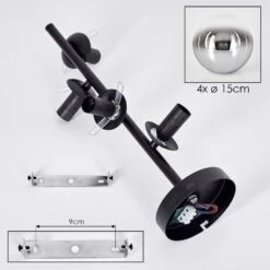 Gastor Deckenleuchte Glas 15 Cm Chrom, Klar, Rauchfarben, 4-flammig -LEDVANCE Verkäufe gastor deckenleuchte glas 15 cm h3808375 4