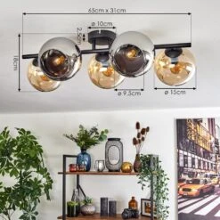 Gastor Deckenleuchte Glas 15 Cm Bernsteinfarben, Chrom, Rauchfarben, 5-flammig 15 Gastor Deckenleuchte Glas 15 Cm Bernsteinfarben, Chrom, Rauchfarben, 5-flammig -LEDVANCE Verkäufe gastor deckenleuchte glas 15 cm h3854358 3