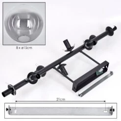 Gastor Deckenleuchte Glas 15 Cm Klar, Rauchfarben, 8-flammig -LEDVANCE Verkäufe gastor deckenleuchte glas 15 cm h3869918 4