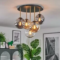 Gastor Deckenleuchte Glas 15 Cm Messing, Schwarz, 5-flammig -LEDVANCE Verkäufe gastor deckenleuchte glas 15 cm h9038320 8