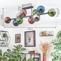 Gastor Deckenleuchte Glas 15 Cm Blau, Chrom, Grün, Kupferfarben, Rauchfarben, 10-flammig -LEDVANCE Verkäufe gastor deckenleuchte glas 15 cm h9050049 3