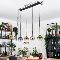 Gastor Hängeleuchte Glas 15 Cm Blau, Chrom, Grün, Klar, Kupferfarben, Rauchfarben, 4-flammig -LEDVANCE Verkäufe gastor haengeleuchte glas 15 cm h9015253 3