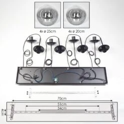 Gastor Hängeleuchte Glas 20 Cm, 25 Cm Klar, Rauchfarben, 8-flammig -LEDVANCE Verkäufe gastor haengeleuchte glas 20 cm 25 cm h3932803 4
