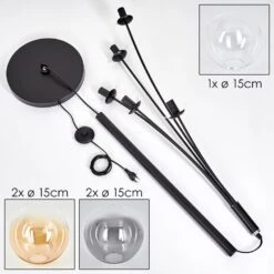 Gastor Stehleuchte Glas 15 Cm Bernsteinfarben, Klar, Rauchfarben, 5-flammig -LEDVANCE Verkäufe gastor stehleuchte glas 15 cm h3778395 4