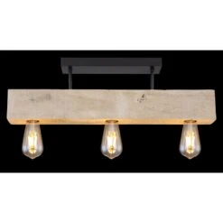 Globo ADALIE Deckenleuchte Holz Hell, Schwarz, 3-flammig -LEDVANCE Verkäufe globo adalie deckenleuchte 15455 3d 5