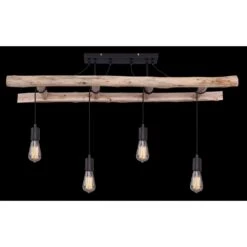 Globo IRMGARD Deckenleuchte Holz Hell, Schwarz, 4-flammig -LEDVANCE Verkäufe globo irmgard deckenleuchte 15348 4d 6