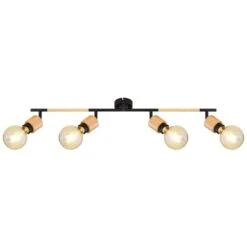 Globo JORNA Strahler Holz Hell, Schwarz, 4-flammig -LEDVANCE Verkäufe globo jorna strahler 54031 4 4