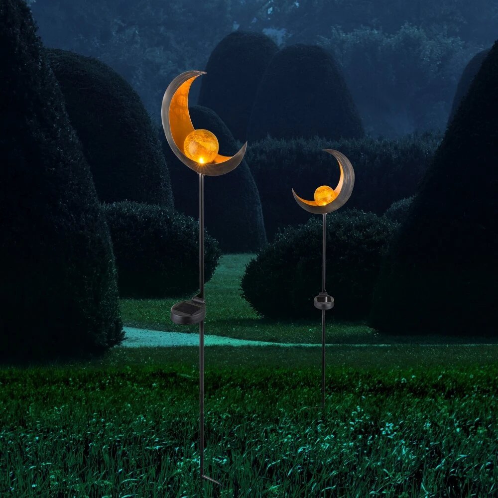 Globo MOND Solarleuchte LED Bronze, 1-flammig 2 Globo MOND Solarleuchte LED Bronze, 1-flammig – Bild 2