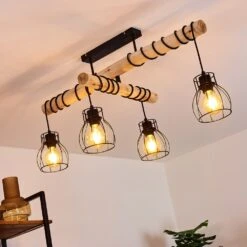 Gondo Deckenleuchte Holz Dunkel, Schwarz, 4-flammig -LEDVANCE Verkäufe gondo deckenleuchte h3400678 11