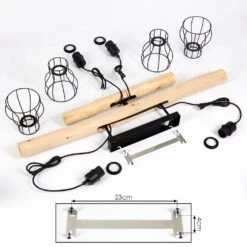 Gondo Deckenleuchte Holz Dunkel, Schwarz, 4-flammig -LEDVANCE Verkäufe gondo deckenleuchte h3400678 4