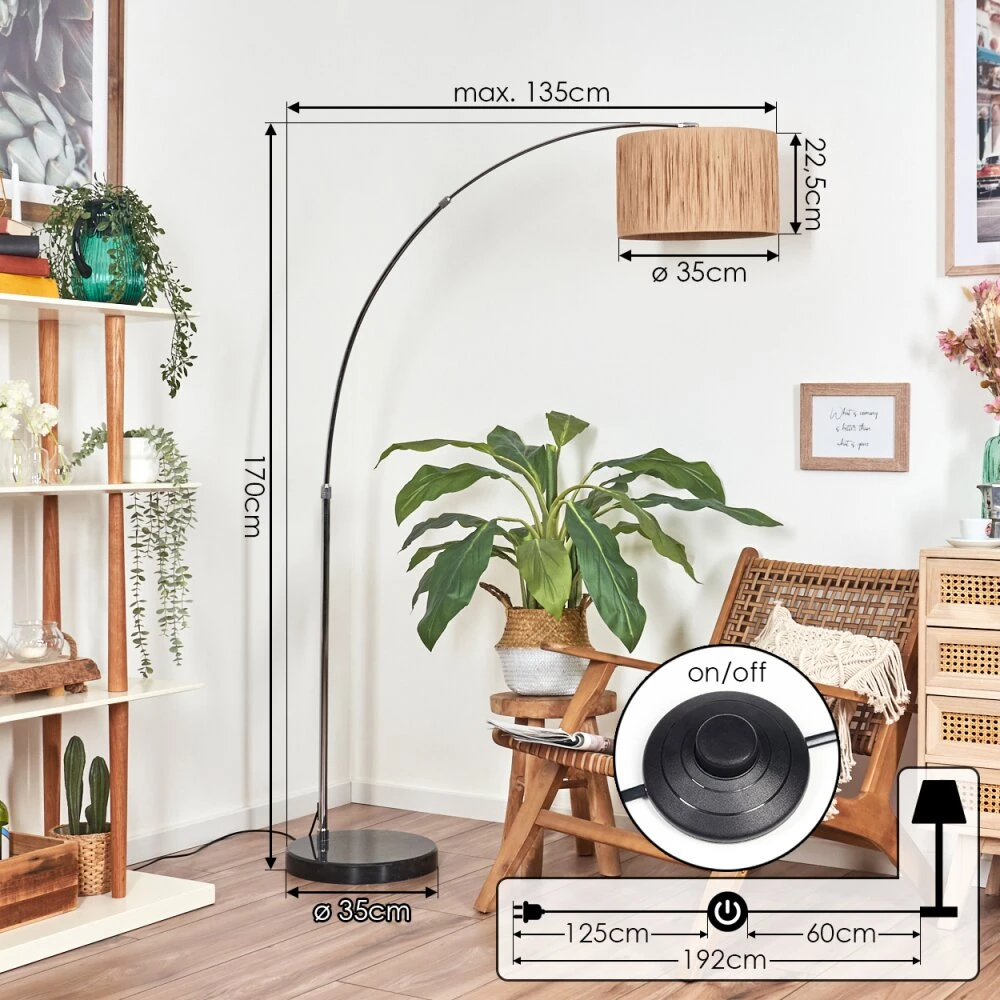 Granja Stehleuchte 35 Cm Chrom, Schwarz, 1-flammig 4 Granja Stehleuchte 35 Cm Chrom, Schwarz, 1-flammig – Bild 4