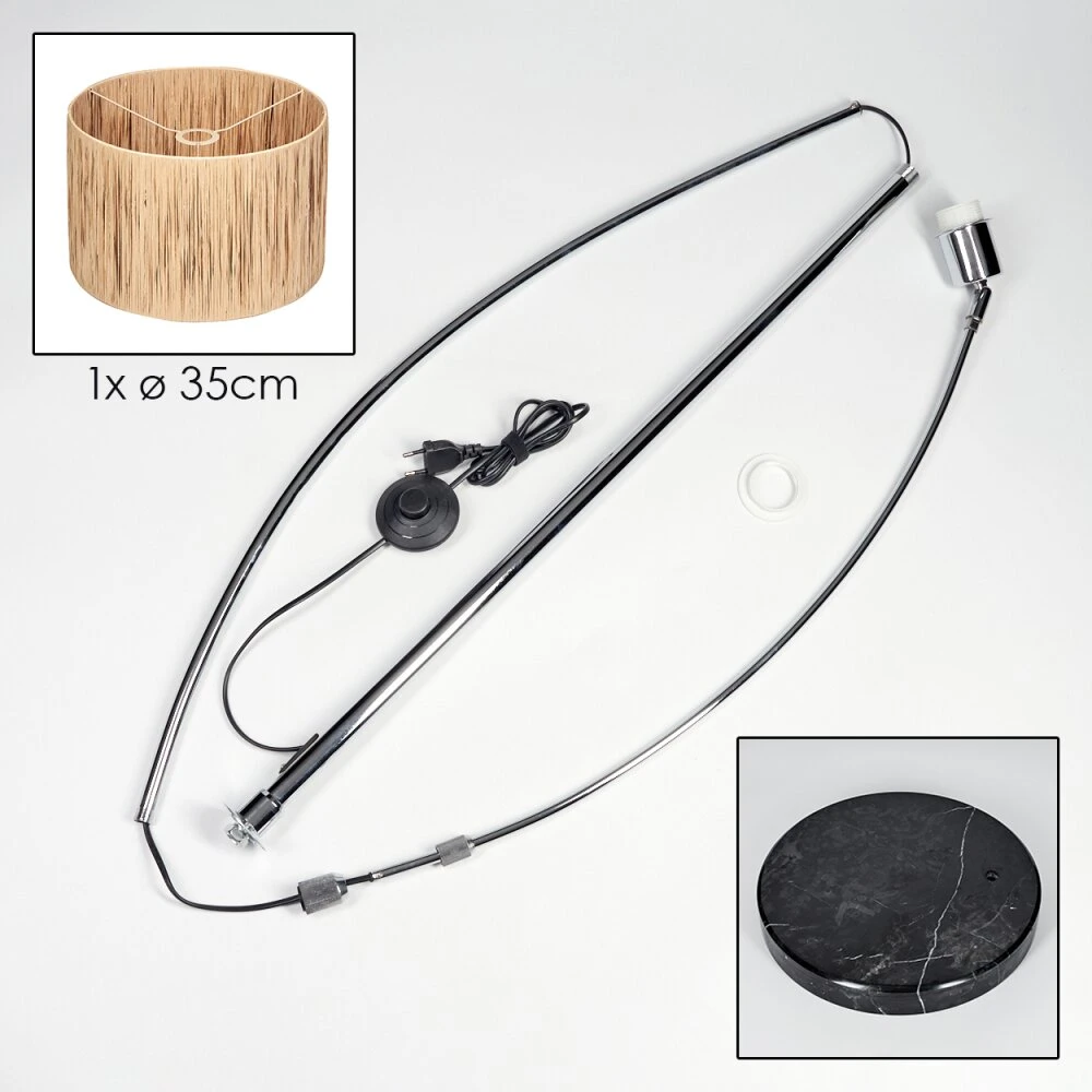 Granja Stehleuchte 35 Cm Chrom, Schwarz, 1-flammig 5 Granja Stehleuchte 35 Cm Chrom, Schwarz, 1-flammig – Bild 5