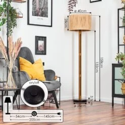 Granja Stehleuchte Braun, Naturfarben, Schwarz, 1-flammig -LEDVANCE Verkäufe granja stehleuchte h3865255 3