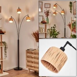 Granja Stehleuchte Schwarz, 3-flammig