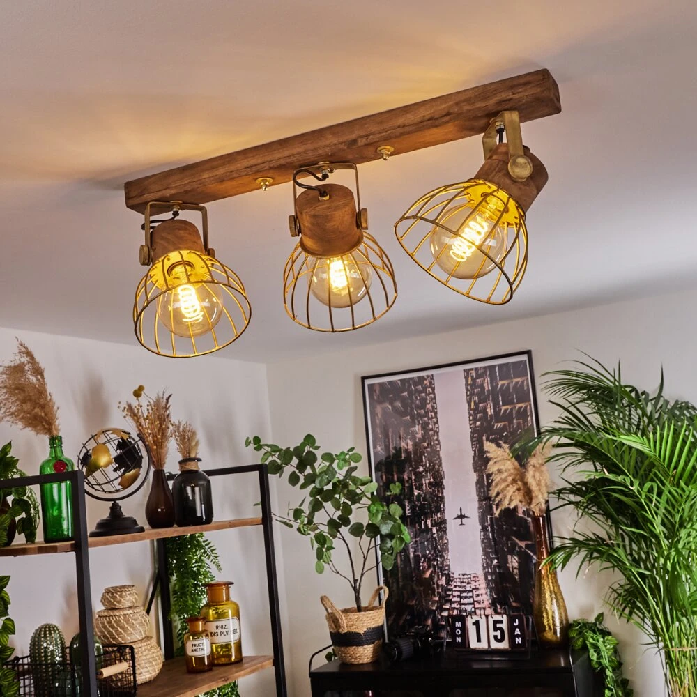 Grunnfjord Deckenleuchte Gold, Naturfarben, 3-flammig 11 Grunnfjord Deckenleuchte Gold, Naturfarben, 3-flammig – Bild 11