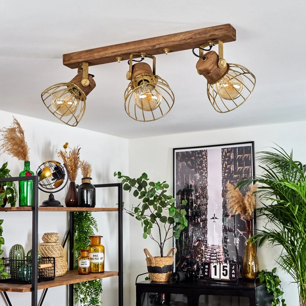 Grunnfjord Deckenleuchte Gold, Naturfarben, 3-flammig 12 Grunnfjord Deckenleuchte Gold, Naturfarben, 3-flammig – Bild 12