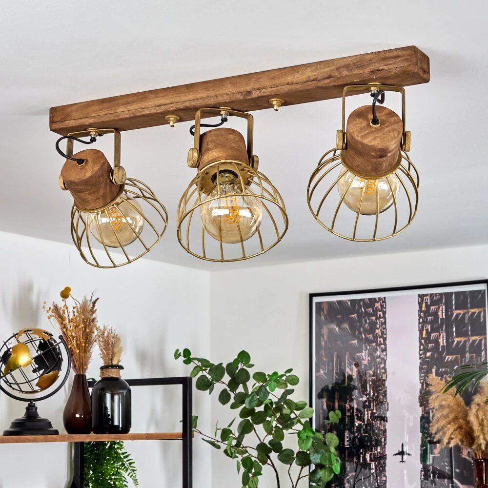 Grunnfjord Deckenleuchte Gold, Naturfarben, 3-flammig 10 Grunnfjord Deckenleuchte Gold, Naturfarben, 3-flammig – Bild 10