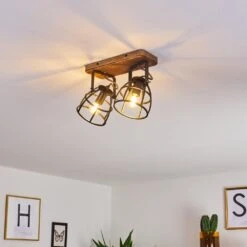 Haervej Deckenleuchte Holz Dunkel, Schwarz, 2-flammig -LEDVANCE Verkäufe haervej deckenleuchte h3365847 12