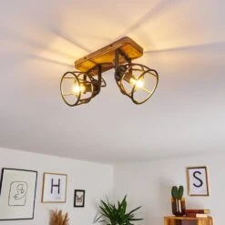 Haervej Deckenleuchte Holz Dunkel, Schwarz, 2-flammig -LEDVANCE Verkäufe haervej deckenleuchte h3365847 4