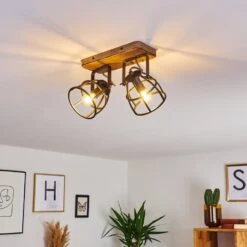 Haervej Deckenleuchte Holz Dunkel, Schwarz, 2-flammig -LEDVANCE Verkäufe haervej deckenleuchte h3365847 8