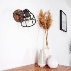 Haervej Wandleuchte Holz Dunkel, Schwarz, 1-flammig -LEDVANCE Verkäufe haervej wandleuchte h3365823 3