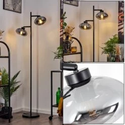 Haikala Stehleuchte Schwarz, 2-flammig