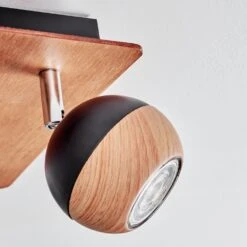 Haldor Deckenleuchte Chrom, Holzoptik, Schwarz, 4-flammig -LEDVANCE Verkäufe haldor deckenleuchte h9030133 2