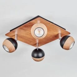 Haldor Deckenleuchte Chrom, Holzoptik, Schwarz, 4-flammig -LEDVANCE Verkäufe haldor deckenleuchte h9030133 7