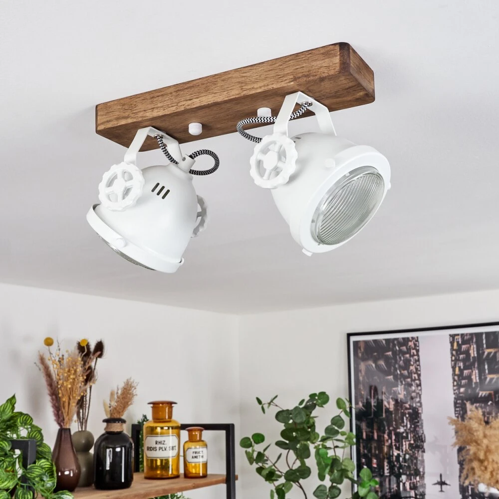 Herford Deckenleuchte Holz Dunkel, 2-flammig 14 Herford Deckenleuchte Holz Dunkel, 2-flammig – Bild 14