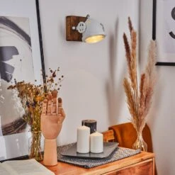 Herford Wandleuchte Holz Dunkel, 1-flammig