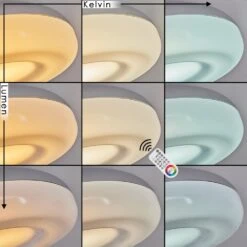 IDual Daphnis Deckenleuchte LED Silber, Weiß, 1-flammig, Fernbedienung, Farbwechsler -LEDVANCE Verkäufe idual daphnis deckenleuchte je502089 2