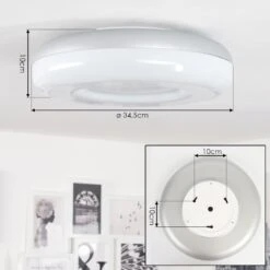 IDual Daphnis Deckenleuchte LED Silber, Weiß, 1-flammig, Fernbedienung, Farbwechsler -LEDVANCE Verkäufe idual daphnis deckenleuchte je502089 3