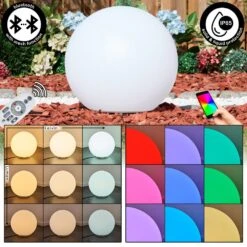 Ilorn Kugelleuchte 39 Cm LED Weiß, 1-flammig, Fernbedienung