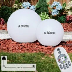 Ilorn Kugelleuchten Set 30 Cm, 39 Cm LED Weiß, 2-flammig, Fernbedienung -LEDVANCE Verkäufe ilorn kugelleuchten set 30 cm 39 cm h3889428 3