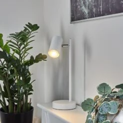 Javel Tischleuchte Chrom, Weiß, 1-flammig