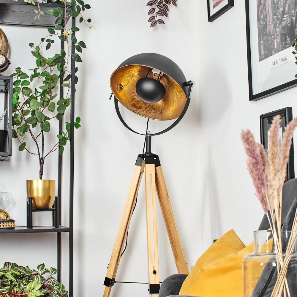 Jupiter Stehleuchte Naturfarben, Schwarz, 1-flammig 12 Jupiter Stehleuchte Naturfarben, Schwarz, 1-flammig – Bild 12