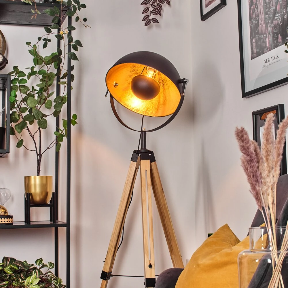 Jupiter Stehleuchte Naturfarben, Schwarz, 1-flammig 7 Jupiter Stehleuchte Naturfarben, Schwarz, 1-flammig – Bild 7