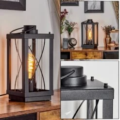 Karan Tischleuchte Schwarz, 1-flammig