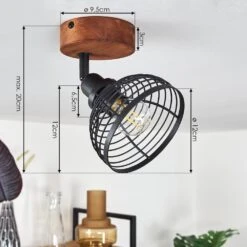 Kesao Deckenleuchte Holz Dunkel, Schwarz, 1-flammig -LEDVANCE Verkäufe kesao deckenleuchte h3402924 3