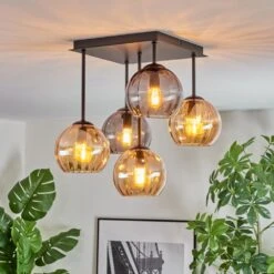 Koyoto Deckenleuchte Glas 15 Cm Bernsteinfarben, Rauchfarben, 5-flammig -LEDVANCE Verkäufe koyoto deckenleuchte glas 15 cm h3900529 8